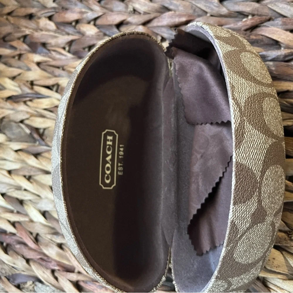Pair of Coach Signature Eyeglass Cases Brown with Monogram and Black